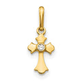 14k Madi K CZ Cross Childrens Pendant, 0.22 g