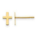 14k Madi K Cross Childrens Post Earrings, 15 x 6 mm