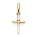 14k Madi K CZ Cross Childrens Pendant, 0.16 g