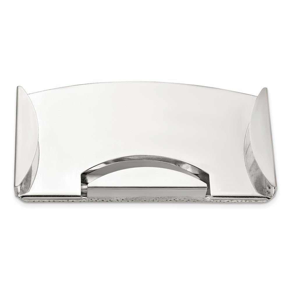 Silver-tone Money Clip and Business Card Holder