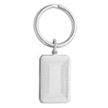 Rhodium-plated Kelly Waters Patterned Border Key Ring