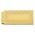 Gold-plated Kelly Waters Checkerboard Hinged Money Clip