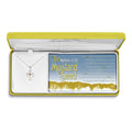 Cherishables Mustard Seed Acrylic Cross 18 inch Silver-plated Necklace with Mustard Seed Legend Message Card, 18 mm