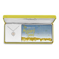Cherishables Mustard Seed Acrylic Heart 18 inch Silver-plated Necklace with Mustard Seed Legend Message Card, 18 mm