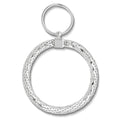 Large Round Silver-tone Mesh Keychain