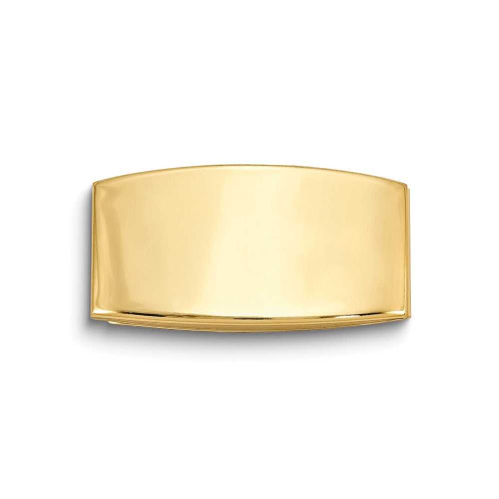 Polished Gold-tone Domed Money Clip