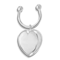 Silver-tone Puffed Heart Key Ring
