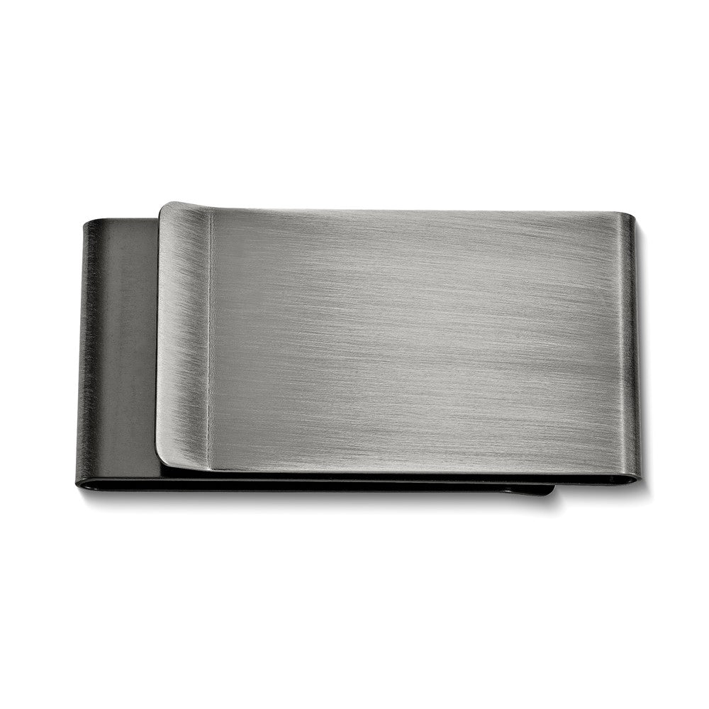 Gun Metal Finish Double-Sided Money Clip