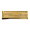 Antique Brass Line Pattern Money Clip with Engraving Area