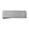 Antique Silver-tone Etched Design Money Clip