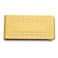 Gold-tone Money Clip with Engraving Area