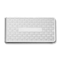 Silver-tone Woven Pattern Money Clip with Engraving Area