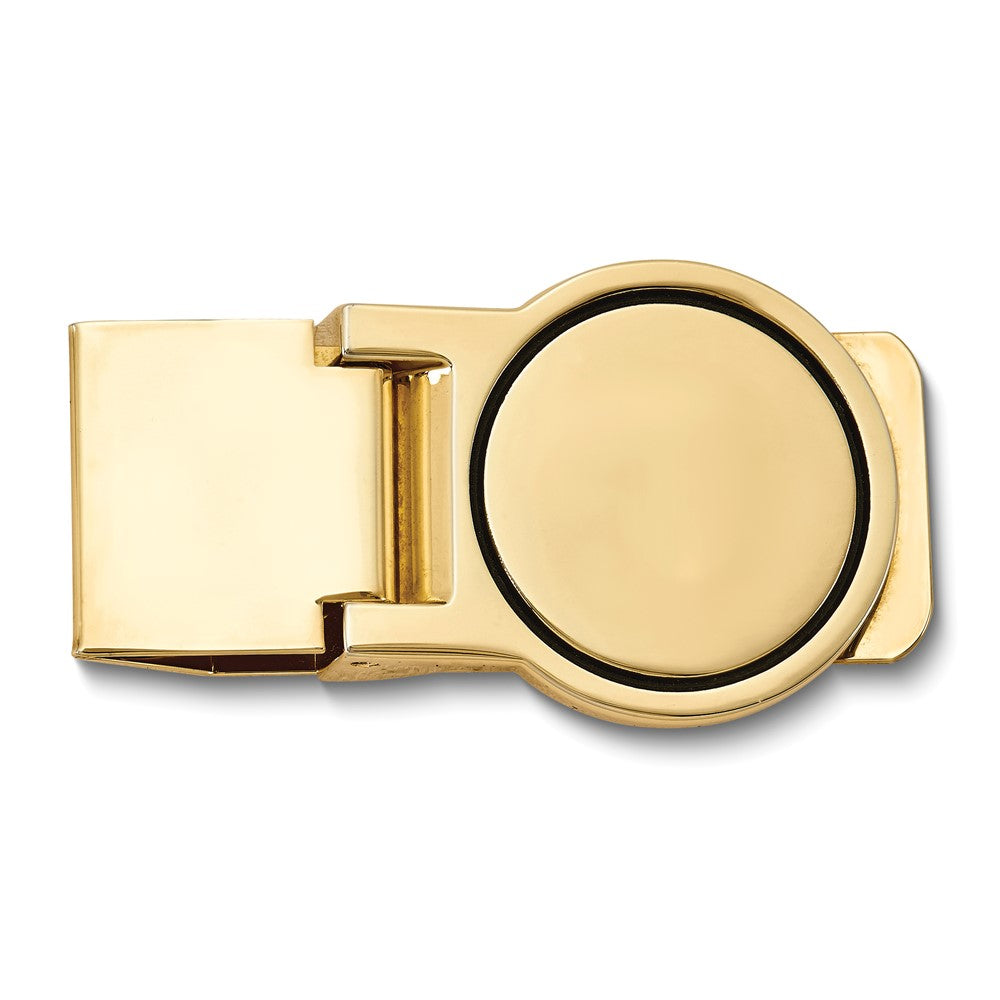 Gold-tone Metal Hinged Money Clip