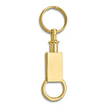 Gold-tone Engravable Rectangle Valet Key Ring