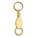 Gold-tone Engravable Oval Valet Key Ring