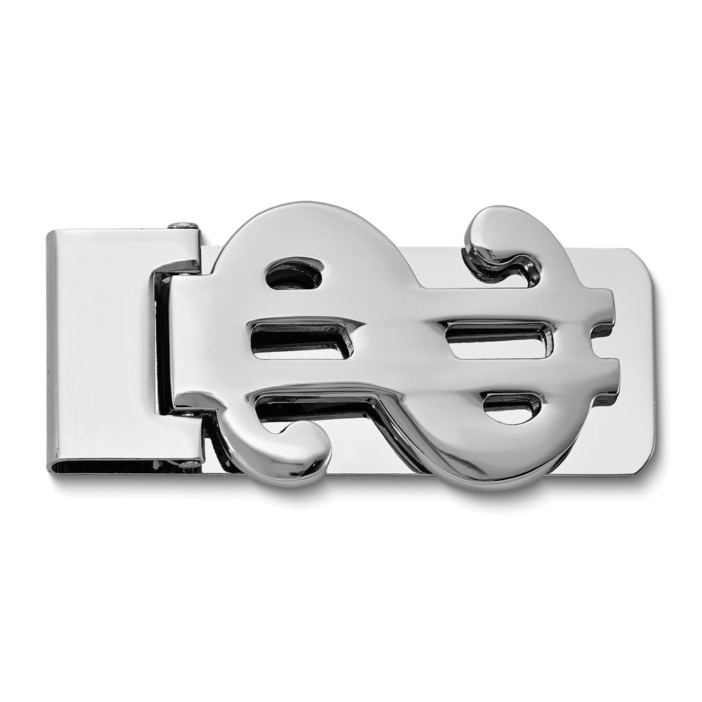 Silver-tone Dollar Sign Hinged Money Clip