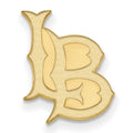 Sterling Silver Gold-plated LogoArt California State University Long Beach L-B Lapel Pin