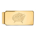 Sterling Silver Gold-plated NHL LogoArt Columbus Blue Jackets Money Clip