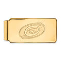 Sterling Silver Gold-plated NHL LogoArt Carolina Hurricanes Money Clip