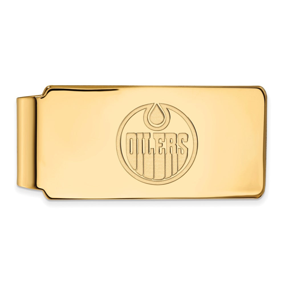 10k Gold NHL LogoArt Edmonton Oilers Money Clip