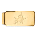Sterling Silver Gold-plated NHL LogoArt Dallas Stars Money Clip