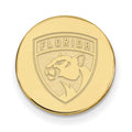 Sterling Silver Gold-plated NHL LogoArt Florida Panthers Lapel Pin