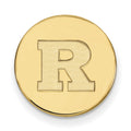 Sterling Silver Gold-plated LogoArt Rutgers University Letter R Lapel Pin