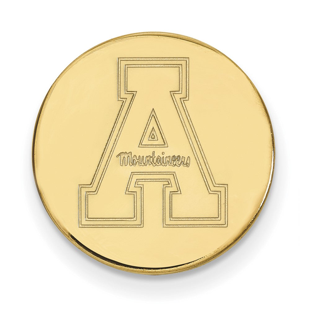 Sterling Silver Gold-plated LogoArt Appalachian State University Lapel Pin