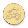 Sterling Silver Gold-plated NHL LogoArt Colorado Avalanche Lapel Pin