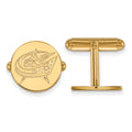Sterling Silver Gold-plated NHL LogoArt Columbus Blue Jackets Cuff Links