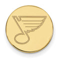 Sterling Silver Gold-plated NHL LogoArt St. Louis Blues Lapel Pin