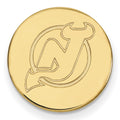 Sterling Silver Gold-plated NHL LogoArt New Jersey Devils Lapel Pin