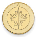 Sterling Silver Gold-plated NHL LogoArt Winnipeg Jets Lapel Pin