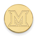 Sterling Silver Gold-plated LogoArt Miami University Ohio Letter M Lapel Pin