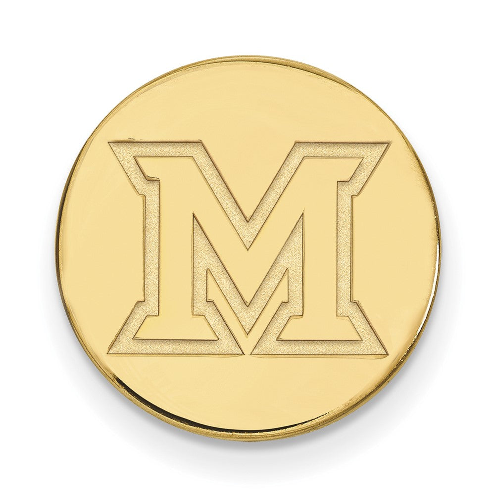 14k Gold LogoArt Miami University Ohio Letter M Lapel Pin
