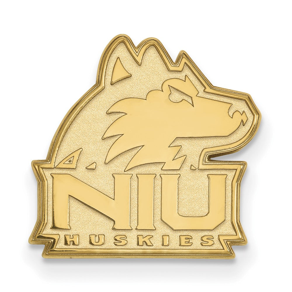 Sterling Silver Gold-plated LogoArt Northern Illinois University N-I-U Huskies Lapel Pin