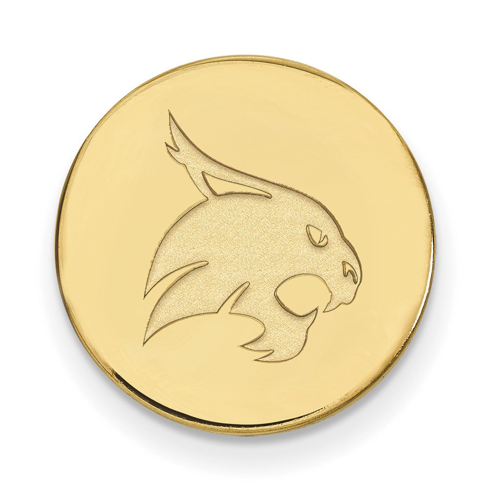 14k Gold LogoArt Texas State University Bobcat Lapel Pin