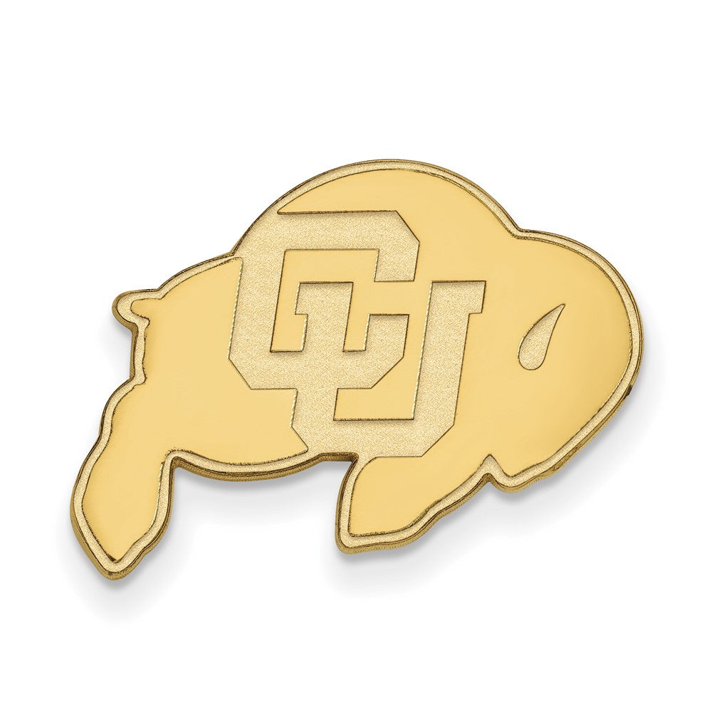 Sterling Silver Gold-plated LogoArt University of Colorado Buffalo Lapel Pin
