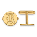 14k Gold LogoArt Rice University Letter R Cuff Links