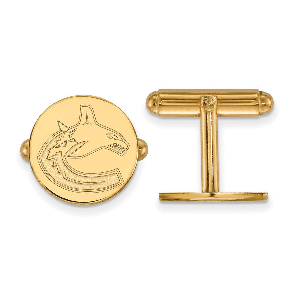 14k Gold NHL LogoArt Vancouver Canucks Cuff Links