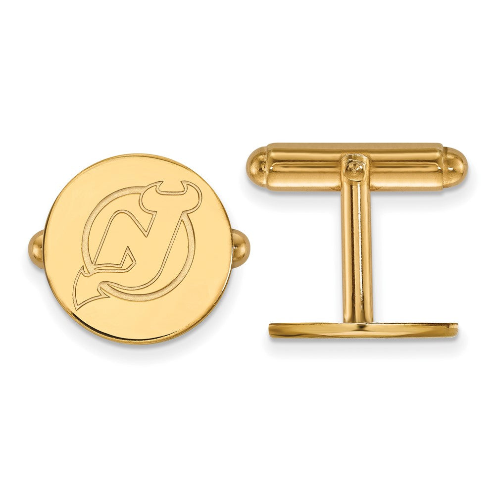 14k Gold NHL LogoArt New Jersey Devils Cuff Links
