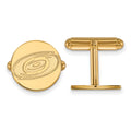Sterling Silver Gold-plated NHL LogoArt Carolina Hurricanes Cuff Links