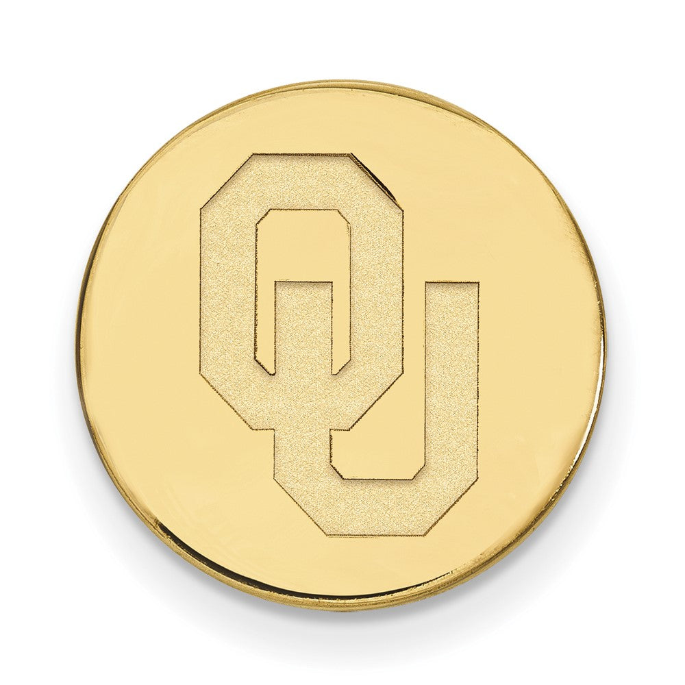 Sterling Silver Gold-plated LogoArt University of Oklahoma O-U Tie Tac