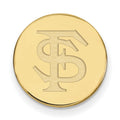 Sterling Silver Gold-plated LogoArt Florida State University F-S Lapel Pin