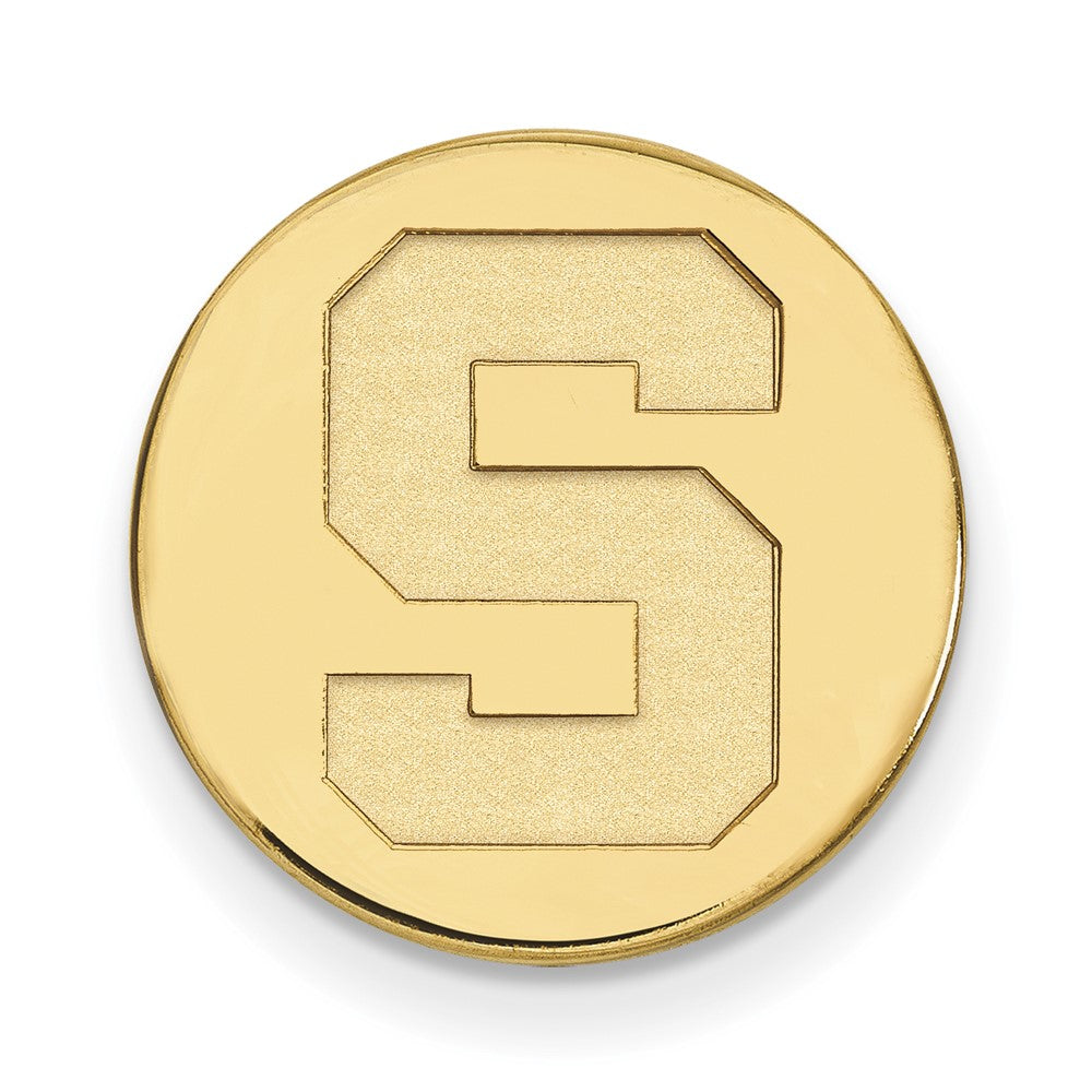 Sterling Silver Gold-plated LogoArt Michigan State University Letter S Lapel Pin