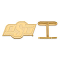 Sterling Silver Gold-plated LogoArt Oklahoma State University O-S-U Cuff Links