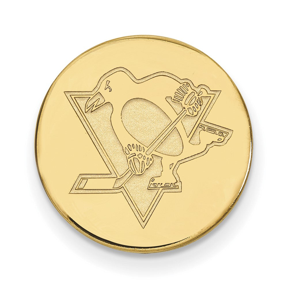 Sterling Silver Gold-plated NHL LogoArt Pittsburgh Penguins Lapel Pin