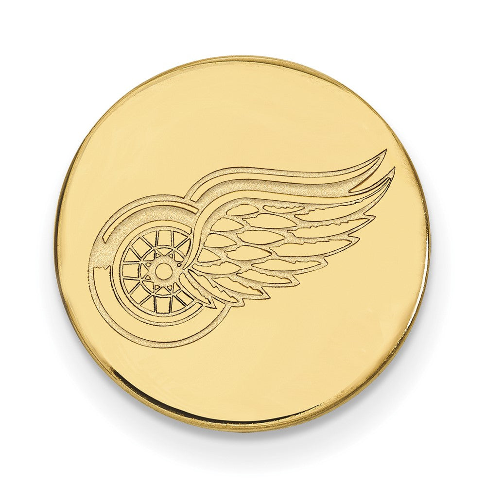 Sterling Silver Gold-plated NHL LogoArt Detroit Red Wings Lapel Pin