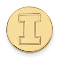 14k Gold LogoArt University of Illinois Letter I Lapel Pin
