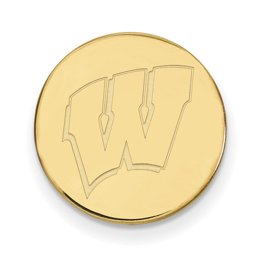 14k Gold LogoArt University of Wisconsin Letter W Lapel Pin